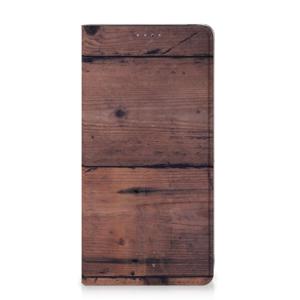 Samsung Galaxy A51 Book Wallet Case Old Wood