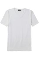 OLYMP Casual Regular Fit T-Shirt V-hals wit, Effen - thumbnail