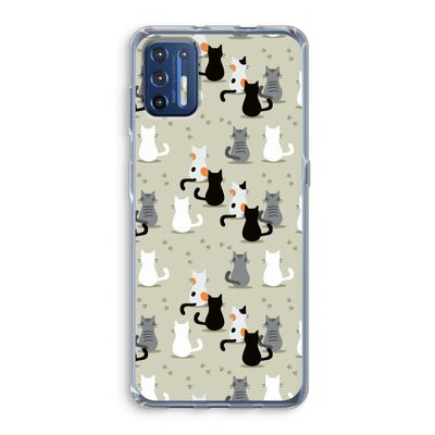 Katten: Motorola Moto G9 Plus Transparant Hoesje