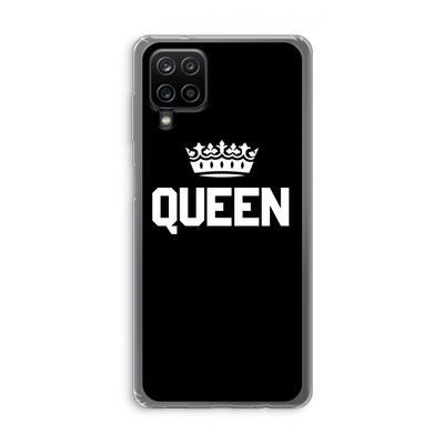 Queen zwart: Samsung Galaxy A12 Transparant Hoesje