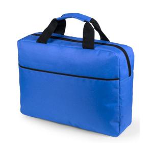 Documententas/aktetas - blauw - 1 hoofdvak - 38 x 30 x 9 cm - polyester