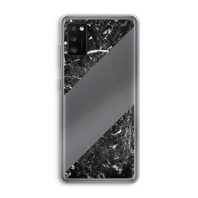Zwart marmer: Samsung Galaxy A41 Transparant Hoesje