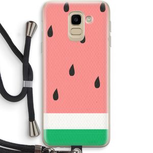 Watermeloen: Samsung Galaxy J6 (2018) Transparant Hoesje met koord