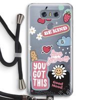 Positivity: LG G6 Transparant Hoesje met koord Positivity: LG G6 Transparant Hoesje met koord