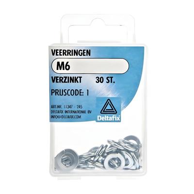 Veerringen m6 verz 30st - Deltafix