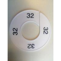 Maatring 9cm wit/zwart 32