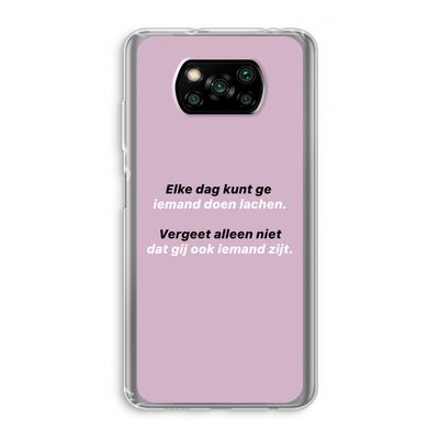 gij zijt ook iemand: Xiaomi Poco X3 Pro Transparant Hoesje