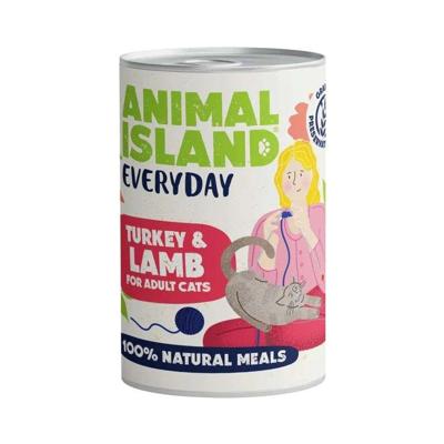 ANIMAL ISLAND Everyday Turkey and lamb - nat kattenvoer - 400g