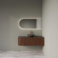 Badkamermeubelset Gliss Design Alluro 120 cm Rechts Walnut