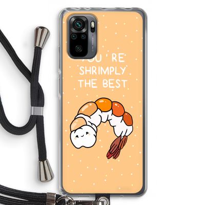 You're Shrimply The Best: Xiaomi Redmi Note 10 Pro Transparant Hoesje met koord