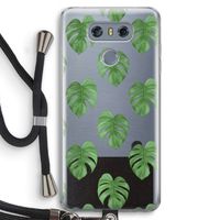 Monstera leaves: LG G6 Transparant Hoesje met koord
