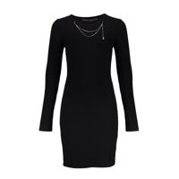 Frankie & Liberty winter jurk meisjes - zwart - rib
