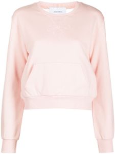 Marchesa Notte sweat à empiècement transparent - Rose