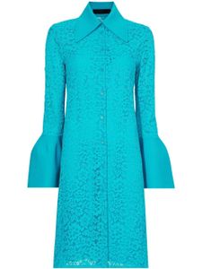 Proenza Schouler robe-chemise à fleurs en dentelle - Bleu