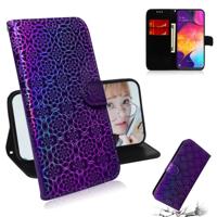 Voor Galaxy A50 effen kleur kleurrijke magnetische Buckle horizontale Flip PU lederen draagtas met houder & kaartsleuven & portemonnee & Lanyard (paar
