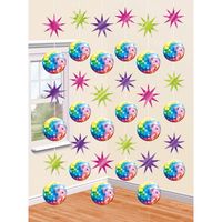 Hangdecoratie Swirls Stars Discoballen