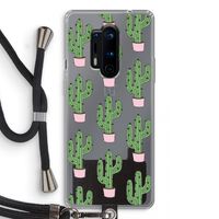 Cactus Lover: OnePlus 8 Pro Transparant Hoesje met koord