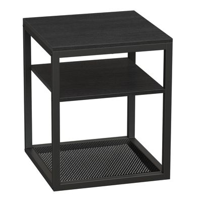 O'DADDY Bijzettafel of nachtkastje - industrieel met plank - 45x45x55 G