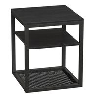 O'DADDY Bijzettafel of nachtkastje - industrieel met plank - 45x45x55 G - thumbnail