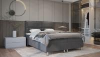 2dekans Opberg Boxspring Alba 140 x 200 Velvet Antraciet (Niet in originele verpakking)