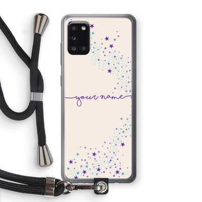 Sterren: Samsung Galaxy A31 Transparant Hoesje met koord