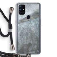 Grey Stone: OnePlus Nord N10 5G Transparant Hoesje met koord Grey Stone: OnePlus Nord N10 5G Transparant Hoesje met koord