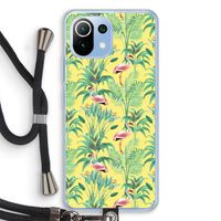 Flamingo party: Xiaomi Mi 11 Lite Transparant Hoesje met koord