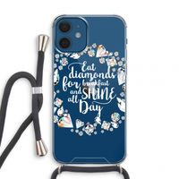 Diamonds: iPhone 12 mini Transparant Hoesje met koord