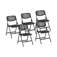 Stoel - set van 5 - tot 150 kg - zitoppervlak 540 x 430 mm - Zwart - opvouwbaar