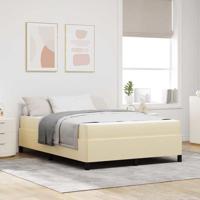 Boxspring bed Crème en Zwart 160 x 200 cm