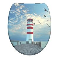 Toiletbril Schutte Lupos Softclose Lighthouse Blauw - thumbnail
