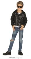 Leren Gangster jas Kind Zwart Leren Gangster jas Kind Zwart