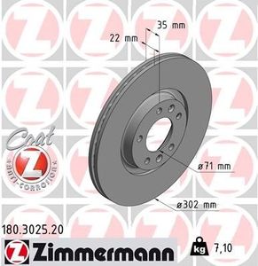 Remschijf Coat Z 180302520