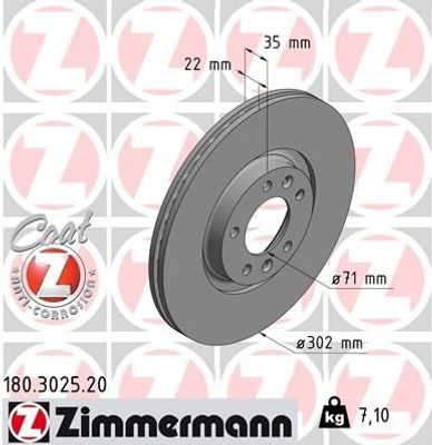 Remschijf Coat Z 180302520