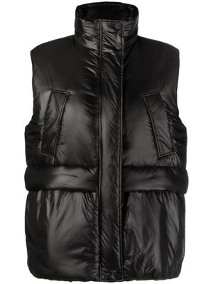 GANNI gilet à fermeture dissimulée - Noir