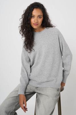Relaxed fit trui van organisch kasjmier, ronde hals