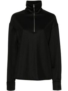 Jil Sander sweat à col zippé - Noir