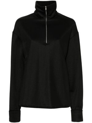 Jil Sander sweat à col zippé - Noir