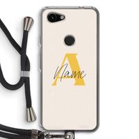 Amber Script: Pixel 3a Transparant Hoesje met koord