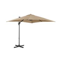 Zweefparasol - taupe - vierkant - 250 x 250 cm - draaibaar