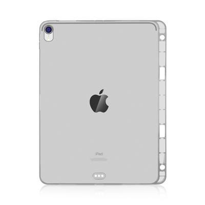 Zeer transparante TPU zachte beschermende case voor iPad Pro 12 9 inch (2018) met pen slot (transparant)