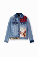 Denim truckerjack met Mickey Mouse - BLUE - L