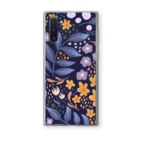 Flowers with blue leaves: Samsung Galaxy Note 10 Transparant Hoesje