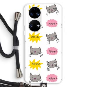 Meow: Huawei P50 Transparant Hoesje met koord
