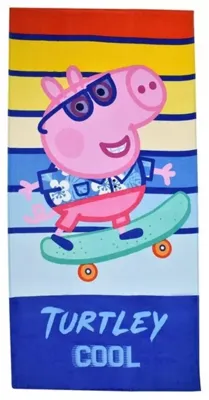 Peppa Pig handdoek skating 70 x 140 cm