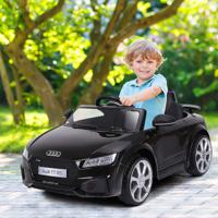 Kinderen Rijden op Auto Audi TTRS 12V Batterij Aangedreven Rijden op Auto met 2 Motoren MP3 Muziek Hoge/Lage Snelheden Zwart