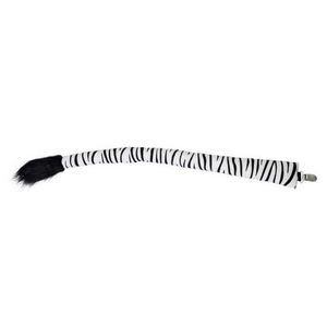 Zebra dieren verkleedset staart met clip 68 cm   -