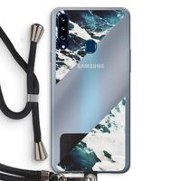 Golven: Samsung Galaxy A20s Transparant Hoesje met koord