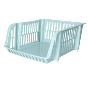 Stapelbare opbergmand - Mintgroen - 16 liter - kunststof - 38 x 28 x 15 cm