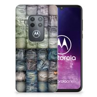 Silicone Back Cover Motorola One Zoom Spijkerbroeken